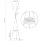 Massido MS-869 Freestanding Metal Coat Stand with Shelf
