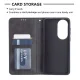 Huawei P50 Geometric Pattern Leather Stand Case Cover - Black