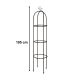 Garden pergola metal support for roses and climbing plants, 195 cm, black