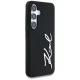 Karl Lagerfeld Silicone Metal Signature Logo Case for Samsung Galaxy S25, Black