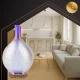 Ruhhy 26682 Ultrasonic Air Humidifier & Aroma Diffuser, 200ml, Beige/Brown