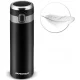 Berdsen BD-786 Vacuum Flask with Thermometer 450 ml, Black