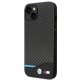 BMW Leather Carbon Case for Apple iPhone 14, Black