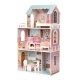Large Wooden Dollhouse with Furniture ECOTOYS, 3 Levels 106 cm