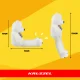 Kruzzel Large Plush Teddy Bear 140cm Soft Cuddly Toy 26091, Cream