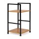 Industrial Nightstand with 2 Shelves, Modern Loft End Table by ModernHome, Wild Oak
