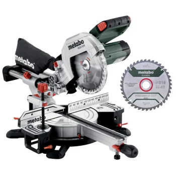 Metabo KGS 216 M Crosscut and Mitre Saw with Pull Function + Saw Blade Set