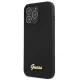 Guess Silicone Script Gold Logo Case for iPhone 13 / 13 Pro, Black