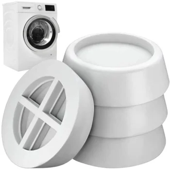 Anti-Vibration Pads for Washing Machine and Dryer, Anti-Slip, 4 pcs, 6.5 × 2 cm, White