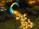 Solar Garden Light Peacock, LED, Warm Light, 110 cm