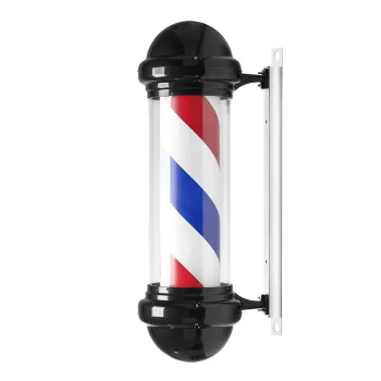 Gabbiano BB-02 Large Illuminated Barber Pole Black