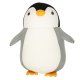 2-in-1 Kids Travel Neck Pillow and Penguin Stuffed Animal Toy, Grey