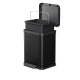 Hailo Öko Uno Plus M 17L Rectangular Pedal Bin, Matte Black