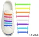 No-Tie Silicone Shoelaces Rainbow, 16 pcs
