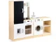 Large Modular Wooden Play Kitchen for Kids XXL with Chalkboard & LED Lights ECOTOYS