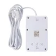 Maclean MCE393 W Power Strip, 4 Outlets + 3xUSB, 2500W, 3m, White