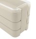 Lunchbox with Three Compartments, Lid and Cutlery, 900 ml, Beige