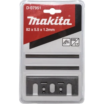 Makita D-07951 Reversible Planer Blades HM 82mm with Pressure Plates