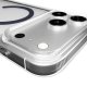 Puro iPhone 17 Pro Case Lite Mag, Transparent with Blue Ring