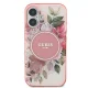 Guess iPhone 16 Case IML Flower & Tonal Circle MagSafe, Pink