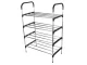 4-Tier Shoe Rack, 12 Pairs, Silver