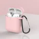 Silicone Case for AirPods 2 / AirPods 1 with Carabiner, Pink