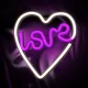 Neolia NNE02 LED Neon LOVE W SERCU, White/Purple