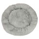 Plush Calming Donut Pet Bed for Dogs and Cats 100 cm, Light Grey