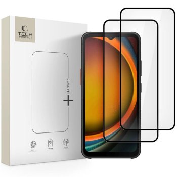 Tech-Protect Glass Fit+ Screen Protector 2-Pack for Samsung Galaxy Xcover 7 / 7 Pro Black