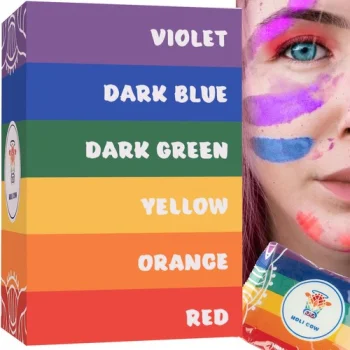Colored Holi Powder Paints, Set of 6x100g