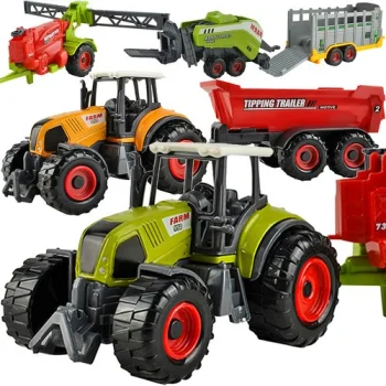 Kruzzel 00023436 Farm Machinery Toy Set (6 pcs)