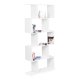 Modern 5-Shelf Bookcase for Living Room and Office, White