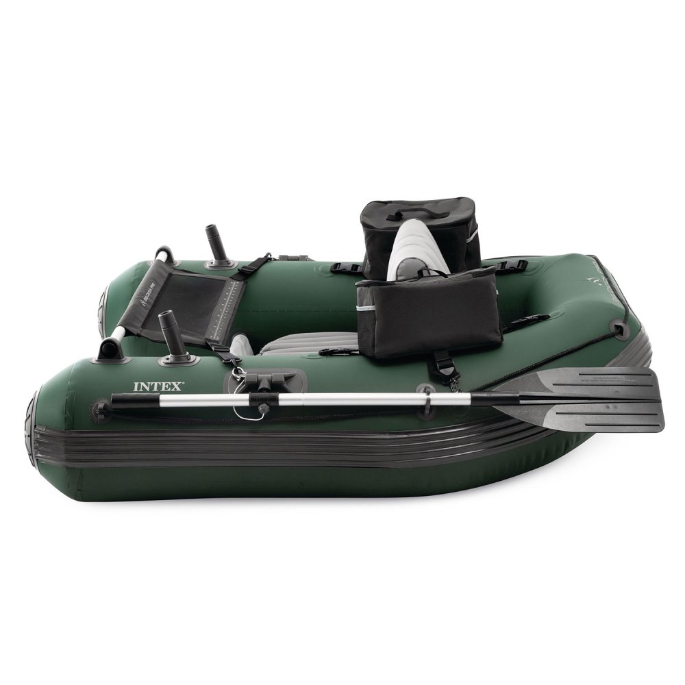 Inflatable Fishing Boat Big Catch Pro 165x119x38 cm with Oars, Intex...