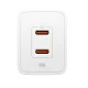Spigen Essential EE472EU GaN Pro Wall Charger 2x USB-C 47W - White