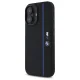 BMW iPhone 16 Case Silicone Hexagon Blue Line MagSafe - Black