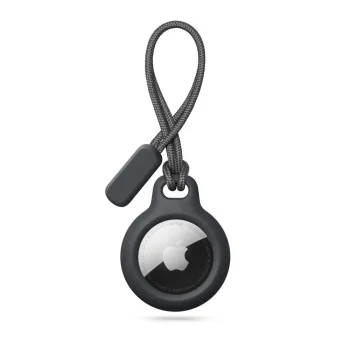 Tech-Protect Rough Chain Case for Apple AirTag with Pendant, Black