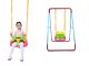 Adjustable 3-in-1 garden swing for children with backrest pink