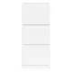 ModernHome LED Nightstand with 2 Drawers and Open Shelf, White