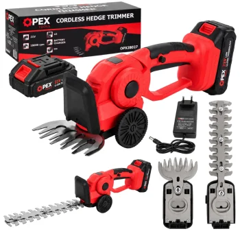 Cordless 2-in-1 Grass and Hedge Shears OPEX TOOLS OPX28027, 21V, 2x 1.5Ah