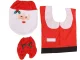 Christmas Bathroom Set Santa Claus, 3 Pieces, Red