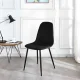 Velvet Dining Chairs Set of 4 ModernHome J933, black