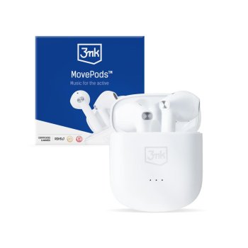 3mk MovePods in-ear wireless Bluetooth 5.3 headphones - white