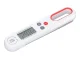 Folding Kitchen Thermometer with LCD Display for Meat and Liquids, White