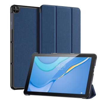 Huawei MatePad T 10s (AGS3-L09, AGS3-W09) DUX DUCIS Tri-fold Stand PU Leather Tablet Cover Case, Blue