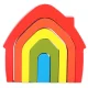 Wooden Blocks Logic Game Rainbow House Jhtoy-283