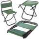 Folding Camping and Fishing Chair with Backrest, Green
