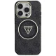 Guess IML Metal Glitter 4G Circle Triangle MagSafe Phone Case Cover iPhone 16 Pro Max - Black