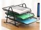 Metal Mesh Desk Organiser with 3 Drawers for A4 Files, Black
