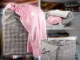 Foldable Fabric Wardrobe Organizer for Clothes & Bedding 100L, Black/White