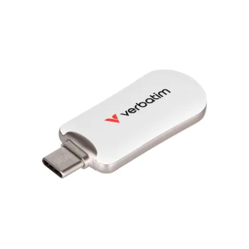 Verbatim Plectra 30228 64GB USB-C Flash Drive, USB 3.2 Gen 1, White